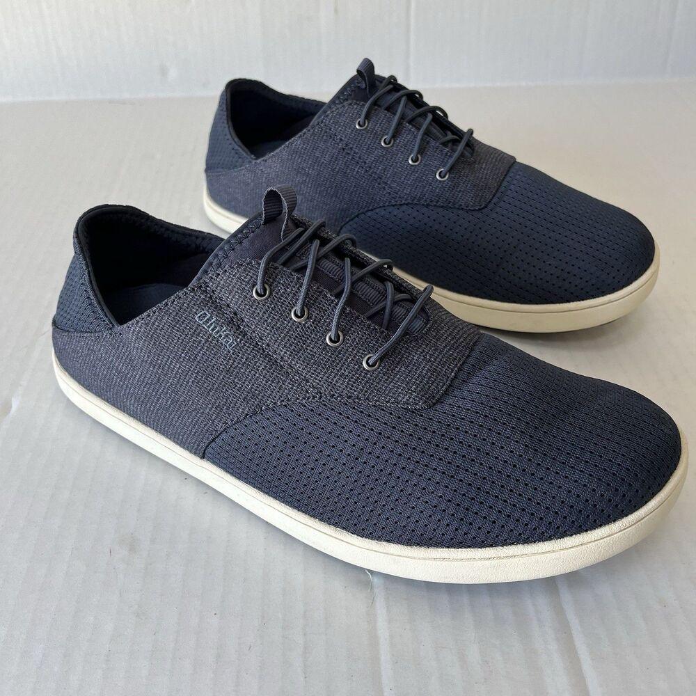 OluKai Nohea Moku Boat Shoes Mens Sz 11 Slip On Breathable Mesh Barefoot Comfort